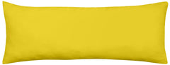 Royale Linens Body Pillow Cover - Double Brushed 1800 Microfiber - 20"x54" with Hidden Zipper Closure - Wrinkle & Fade Resistant - Super Soft Body Pillowcase 2 Pack (Yellow, Pack of 2)