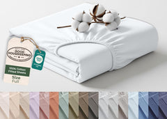 144TC cotton fitted sheet White