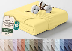 144TC cotton fitted sheet Yellow
