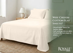 144TC cotton flat sheet Cream