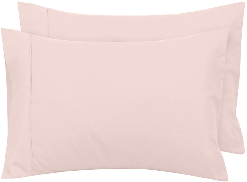 Royale Linens Queen Pillowcase Set of 2 - Bed Pillow Cover - 20" x 30" - Pink Pillowcases - 1800 Brushed Microfiber, Wrinkle & Fade Resistant - Soft & Cozy- Queen Size Pillow Case (Queen, Pink)