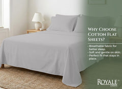 144TC cotton flat sheet Silver