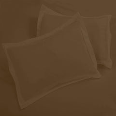 Royale Linens Chocolate Duvet Cover Queen Size - Queen Duvet Cover Set - 3 Piece Double Brushed Queen Duvet Covers with Zipper Closure, 1 Duvet Cover 90x90 inches and 2 Pillow Shams (Queen, Chocolate)