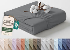 144TC cotton fitted sheet Charcoal