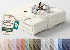 144TC cotton fitted sheet Ivory