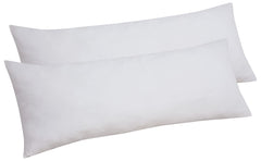 Royale Linens Body Pillow Cover - Double Brushed 1800 Microfiber - 20"x54" with Hidden Zipper Closure - Wrinkle & Fade Resistant - Super Soft Body Pillowcase 2 Pack (White, Pack of 2)