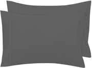 Royale Linens Pillowcase Set of 2 - Bed Pillow Cover - Grey Pillowcases - 1800 Brushed Microfiber, Wrinkle & Fade Resistant - Soft & Cozy- Pillow Case ( Grey)