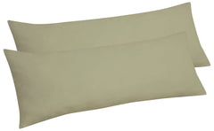 Royale Linens Body Pillow Cover - Double Brushed 1800 Microfiber - 20"x54" with Hidden Zipper Closure - Wrinkle & Fade Resistant - Super Soft Body Pillowcase 2 Pack (Sage, Pack of 2)