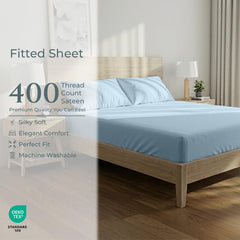 400TC cotton fitted Twin