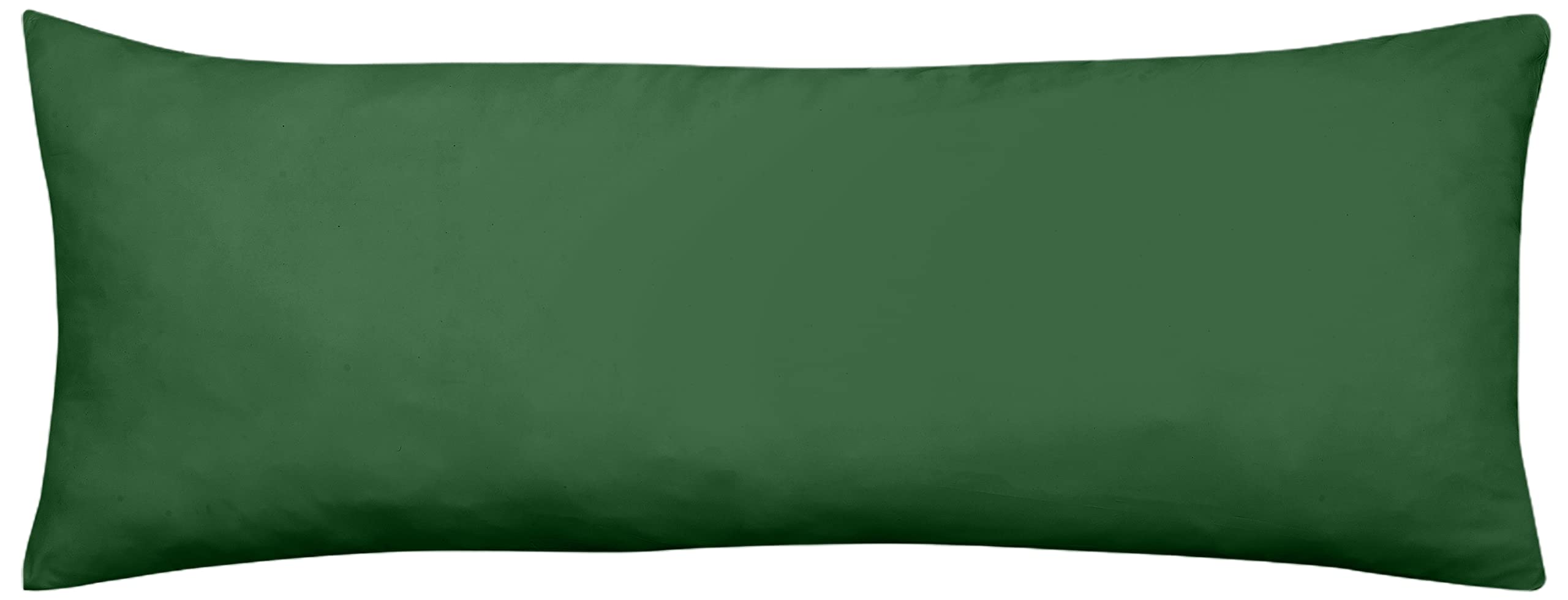 Royale Linens Body Pillow Cover - Double Brushed 1800 Microfiber - 20"x54" with Hidden Zipper Closure - Wrinkle & Fade Resistant - Super Soft Body Pillowcase 2 Pack (Hunter Green, Pack of 2)
