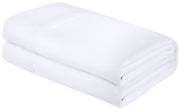 Royale Linens Flat Sheet Only - Brushed 1800 Microfiber - Ultra Soft & Breathable - Wrinkle & Stain Resistant - Hotel Quality Flat Sheet Sold Separately - Top Sheet For Bed - ( White)