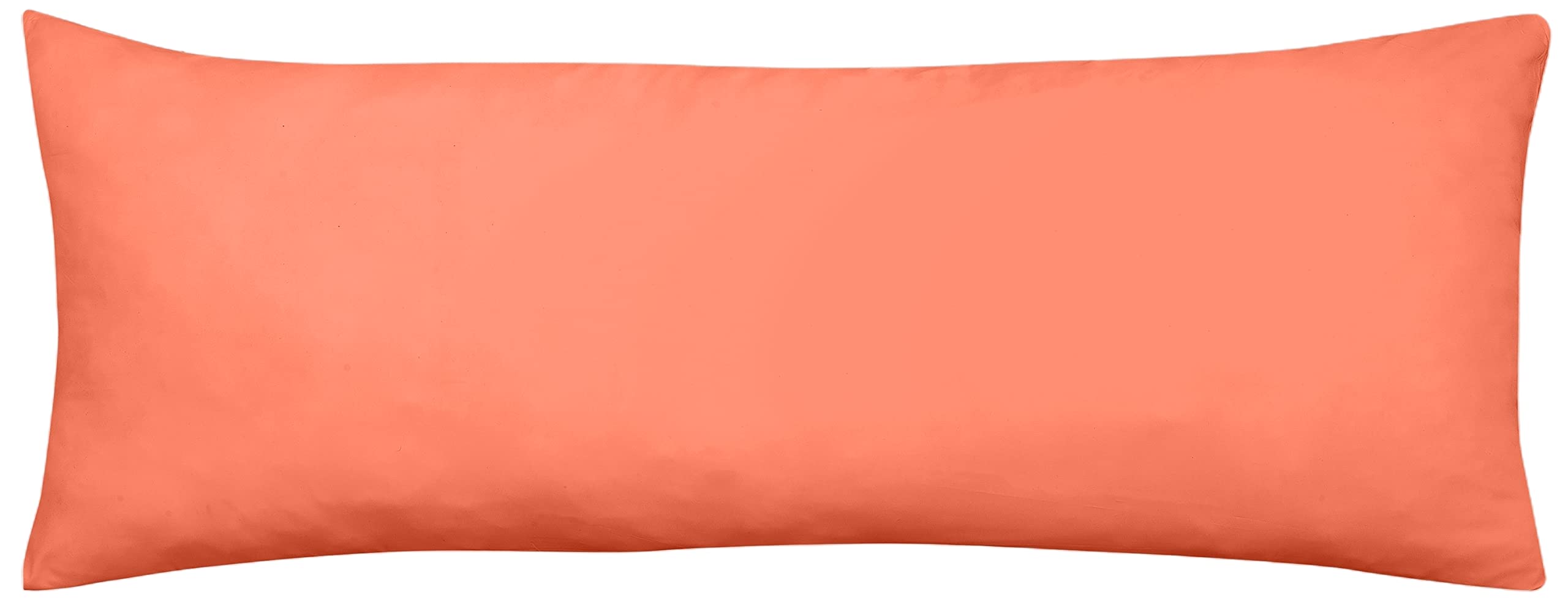 Royale Linens Body Pillow Cover - Double Brushed 1800 Microfiber - 20"x54" with Hidden Zipper Closure - Wrinkle & Fade Resistant - Super Soft Body Pillowcase 2 Pack (Coral, Pack of 2)