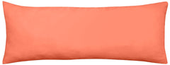 Royale Linens Body Pillow Cover - Double Brushed 1800 Microfiber - 20"x54" with Hidden Zipper Closure - Wrinkle & Fade Resistant - Super Soft Body Pillowcase 2 Pack (Coral, Pack of 2)