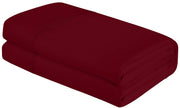 Royale Linens Flat Sheet Only - Brushed 1800 Microfiber - Ultra Soft & Breathable - Wrinkle & Stain Resistant - Hotel Quality Flat Sheet Sold Separately - Top Sheet for Bed(Burgundy)