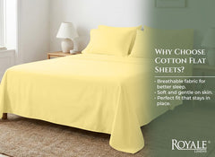 144TC cotton flat sheet Yellow