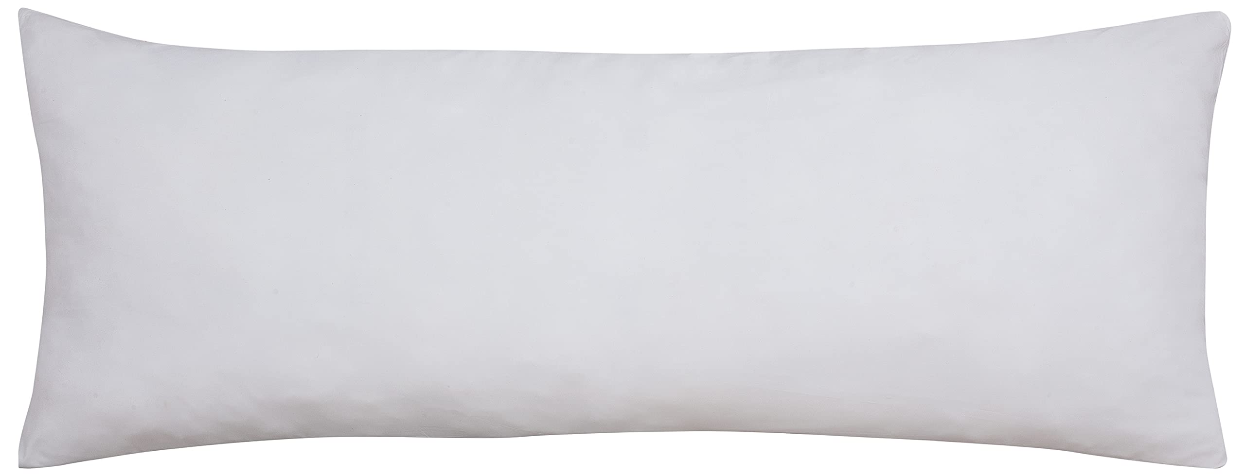 Royale Linens Body Pillow Cover - Double Brushed 1800 Microfiber - 20"x54" with Hidden Zipper Closure - Wrinkle & Fade Resistant - Super Soft Body Pillowcase 2 Pack (White, Pack of 2)