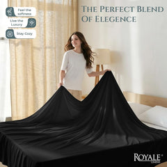 400TC cotton flat Mid Night Black