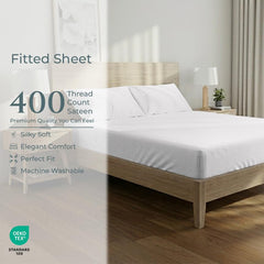 400TC cotton fitted Twin
