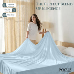 400TC cotton flat Caribbean Blue