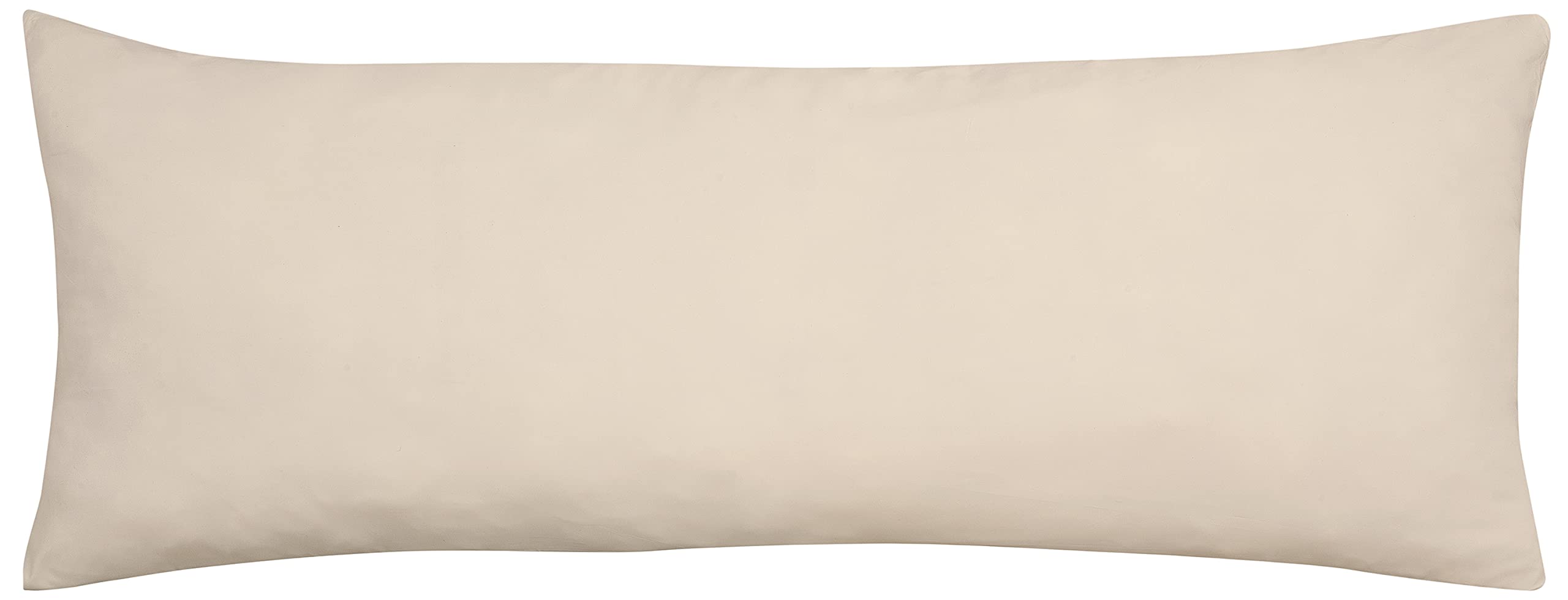 Royale Linens Body Pillow Cover - Double Brushed 1800 Microfiber - 20"x54" with Hidden Zipper Closure - Wrinkle & Fade Resistant - Super Soft Body Pillowcase 2 Pack (Sand, Pack of 2)