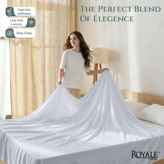 400TC cotton flat Signature White