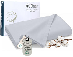 400TC cotton flat Signature White