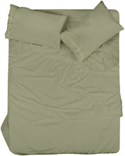 Royale Linens - 4 Piece Bed Sheet - Soft Brushed Microfiber 1800 Bedding Set - 1 Fitted Sheet, 1 Flat Sheet, 2 Pillowcase -Wrinkle & Fade Resistant Luxury Sheet Set (SageGreen)