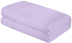 Royale Linens Queen Size Flat Sheet Only - Brushed 1800 Microfiber - Ultra Soft & Breathable - Wrinkle Resistant - Hotel Quality Flat Sheet Sold Separately - Top Sheet for Bed - (Queen, Lavender)