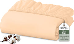 Royale Linens 200 thread count cotton fitted sheet - Sand - Full