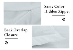 ROYALE LINENS White Duvet Cover Queen Size - Queen Duvet Cover Set - 3 Piece Double Brushed Queen Duvet Covers with Zipper Closure, 1 Queen Duvet Cover 90x90 inches and 2 Pillow Shams (Queen, White)