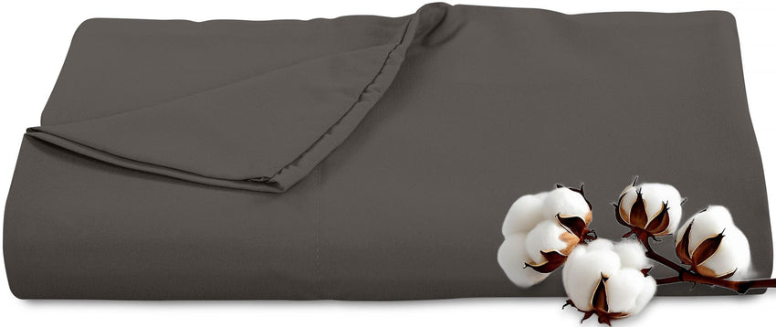 Royale Linens 300 Thread Count 100% Long Staple Combed Cotton Flat Sheet - Super Soft - Top Sheet - Breathable, Cool & Crisp Percale Flat Sheet Only