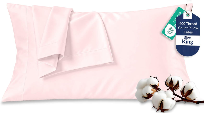 400TC cotton pillow Kyoto Blush