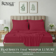 144TC cotton flat sheet Red