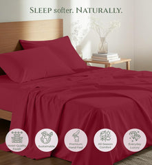 144TC cotton flat sheet Red