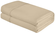 Royale Linens Flat Sheet Only - Brushed 1800 Microfiber - Ultra Soft & Breathable - Wrinkle & Stain Resistant - Hotel Quality Flat Sheet Sold Separately - Top Sheet for Bed - (Sand)