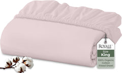 Royale Linens 200 thread count cotton fitted sheet - Lavender - King