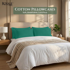 144TC cotton pillowcases Hunter Green