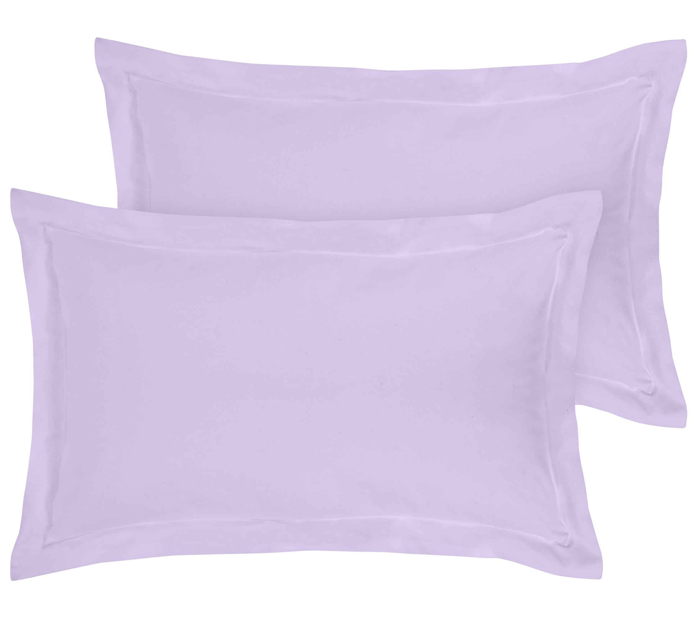 Royale Linens Pillow Shams 2 Pack - Brushed 1800 Microfiber - Bed Pillow Shams, Wrinkle & Fade Resistant Soft and Cozy -Back Overlap Closure - Oxford Pillowcase ( Lavender)