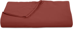 Royale Linens 300 Thread Count 100% Long Staple Combed Cotton Flat Sheet - Super Soft - Top Sheet - Queen Flat Sheet Sold Separately - Breathable, Cool & Crisp Percale Flat Sheet Only (Queen, Rust)