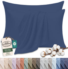 144TC cotton pillowcases Navy