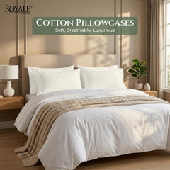 144TC cotton pillowcases Ivory