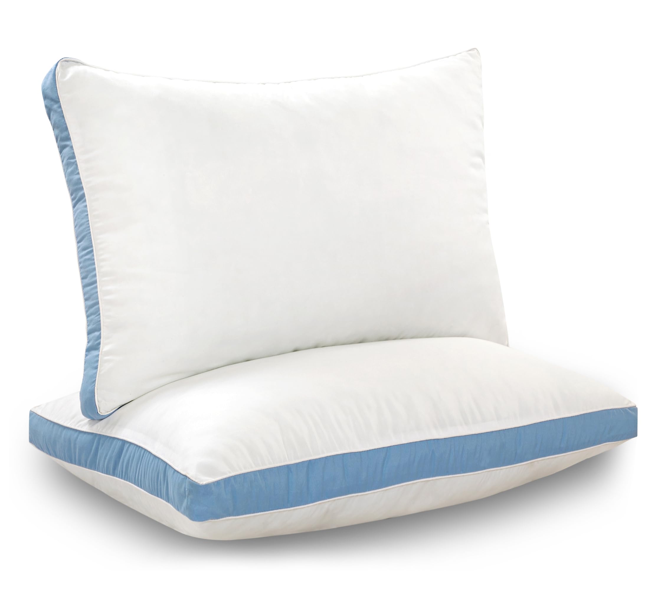 ROYALE LINENS Pillows Set of 2 -Bed Pillows for Sleeping -Cooling Pillow for Back, Stomach or Side Sleepers -Down Alternative Gusseted Pillows -Hotel Quality (, Pack of 2)