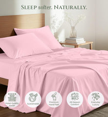 144TC cotton flat sheet Pink