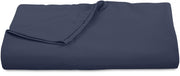 Royale Linens 300 Thread Count 100% Long Staple Combed Cotton Flat Sheet - Super Soft - Top Sheet - Flat Sheet Sold Separately - Breathable, Cool & Crisp Percale Flat Sheet Only ( Navy)