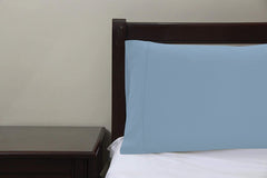 Royale Linens Queen Pillowcase Set of 2 - Bed Pillow Cover - 20x30 - Lake Blue Pillowcases - 1800 Brushed Microfiber, Wrinkle & Fade Resistant - Soft & Cozy- Queen Size Pillow Case (Queen, Lake Blue)