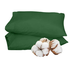 ROYALE LINENS 300 thread Count 100% Long Staple Combed Cotton Pillowcases Set Of 2 - Ultra Soft - Queen Bed Pillow Cover - 20"x30" - Breathable, Cool & Crisp Percale White Pillow Cases