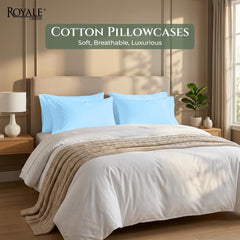 144TC cotton pillowcases Lake Blue