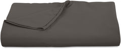 ROYALE LINENS 300 Thread Count 100% Long Staple Combed Cotton Flat Sheet - Super Soft - Top Sheet - Queen Flat Sheet Sold Separately - Breathable, Cool & Crisp Percale Flat Sheet Only (Queen, Grey)