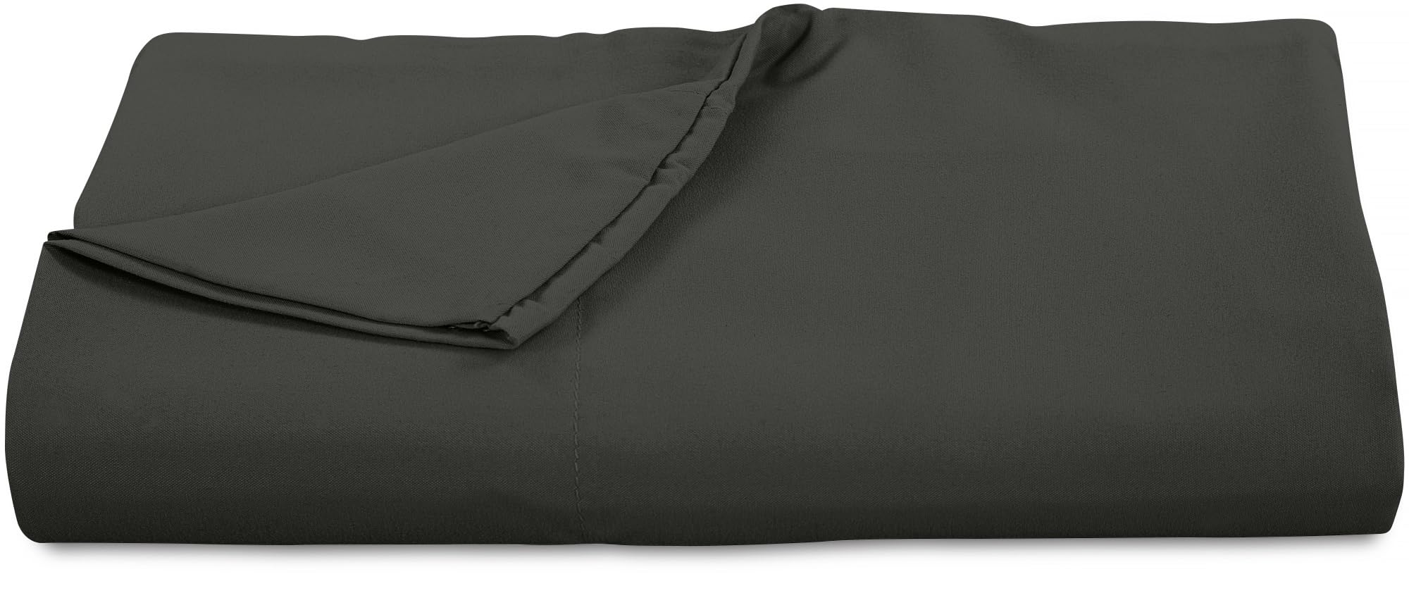 ROYALE LINENS 300 Thread Count 100% Long Staple Combed Cotton Flat Sheet - Super Soft - Top Sheet - Queen Flat Sheet Sold Separately - Breathable, Cool & Crisp Percale Flat Sheet Only (Queen, Black)