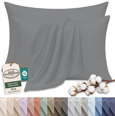 144TC cotton pillowcases Charcoal